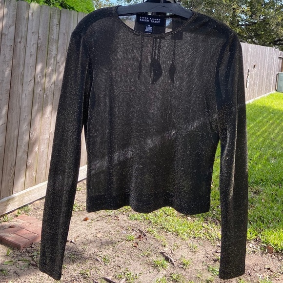 Linda Allard Ellen Tracy Sparkles top - Picture 4 of 8